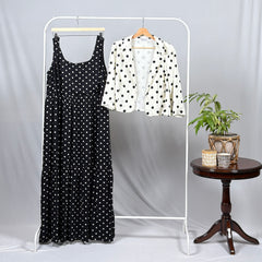 Twilight Polka Dot Dress with Jacket and Scarf