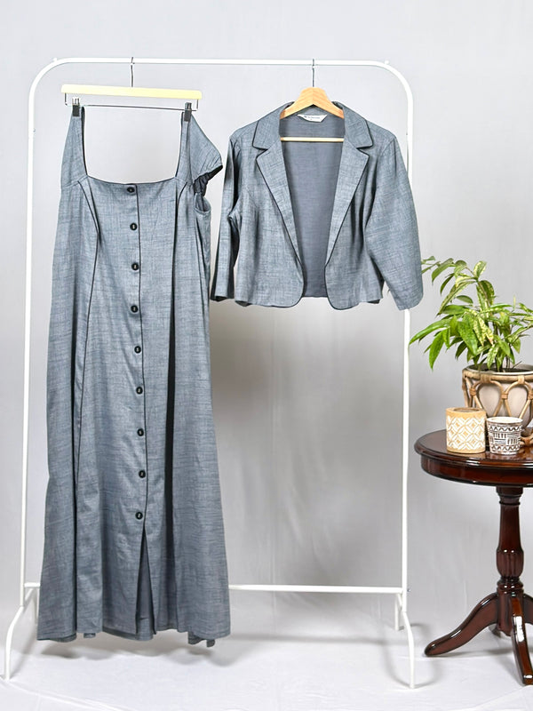 Slate Grace Dress With Jacket
