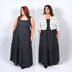 Twilight Polka Dot Dress with Jacket and Scarf