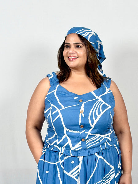 Coastal Charm Dress with Bandana