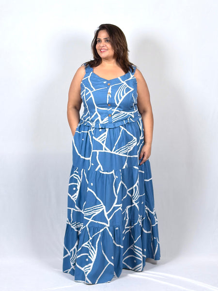 Coastal Charm Dress with Bandana
