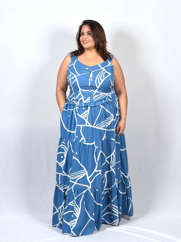 Coastal Charm Dress with Bandana