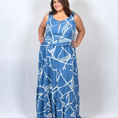 Coastal Charm Dress with Bandana