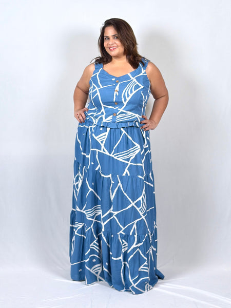 Coastal Charm Dress with Bandana