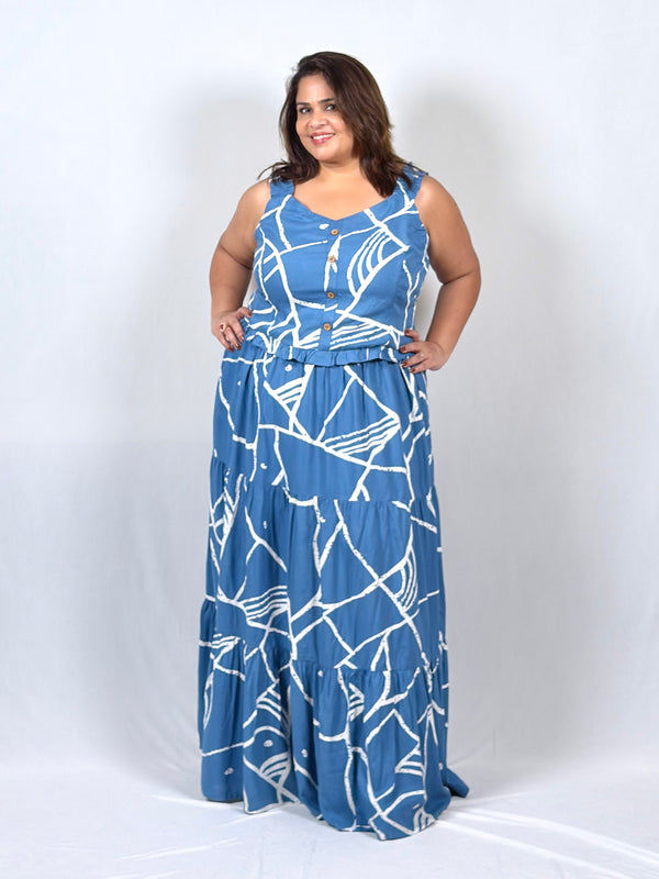 Coastal Charm Dress with Bandana