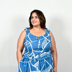 Coastal Charm Dress with Bandana