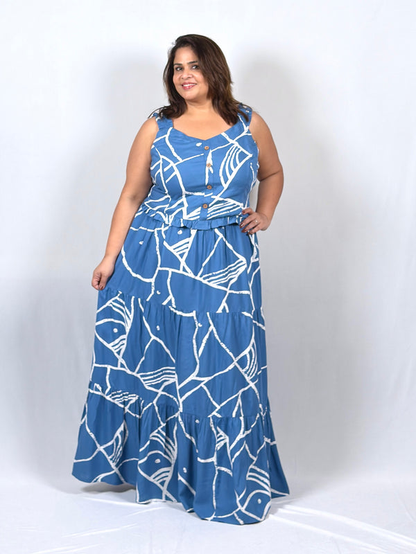 Coastal Charm Dress with Bandana
