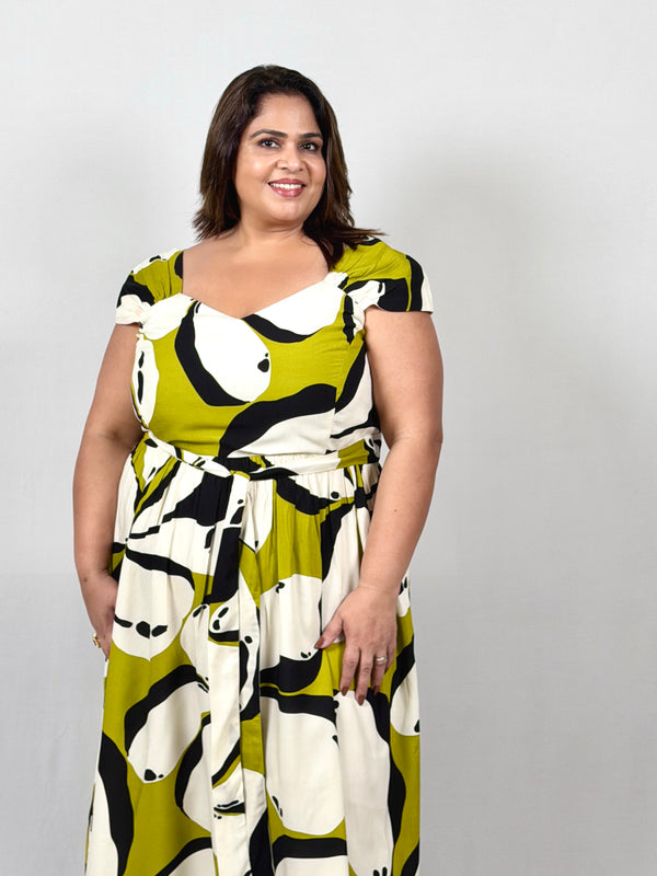 Olive Bloom Maxi Dress