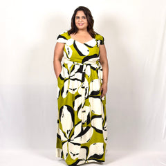 Olive Bloom Maxi Dress