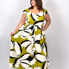 Olive Bloom Maxi Dress