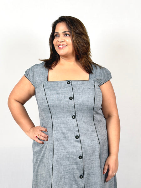 Slate Grace Dress With Jacket