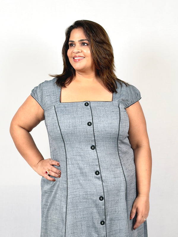 Slate Grace Dress With Jacket