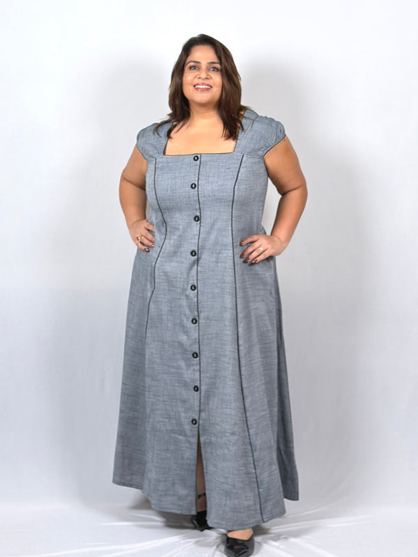 Slate Grace Dress With Jacket
