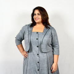 Slate Grace Dress With Jacket