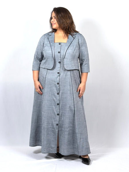 Slate Grace Dress With Jacket