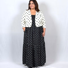 Twilight Polka Dot Dress with Red Polka Dot Scarf