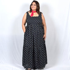 Twilight Polka Dot Dress with Red Polka Dot Scarf