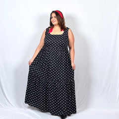Twilight Polka Dot Dress with Red Polka Dot Scarf