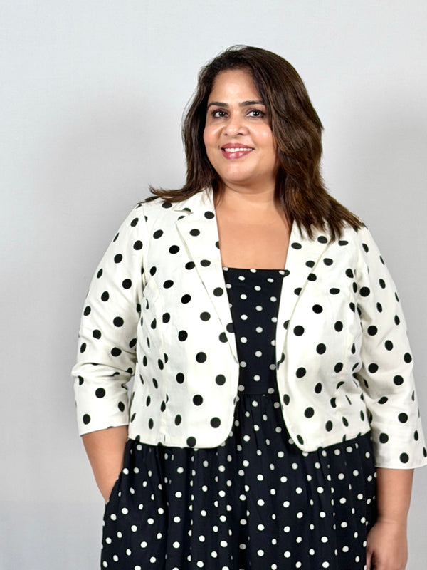 Twilight Polka Dot Dress with Red Polka Dot Scarf