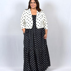Twilight Polka Dot Dress with Red Polka Dot Scarf