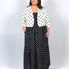 Twilight Polka Dot Dress with Red Polka Dot Scarf