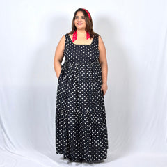 Twilight Polka Dot Dress with Red Polka Dot Scarf