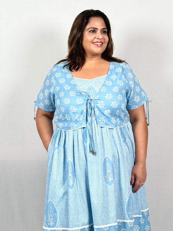 Willow Sky Dress with Shrug