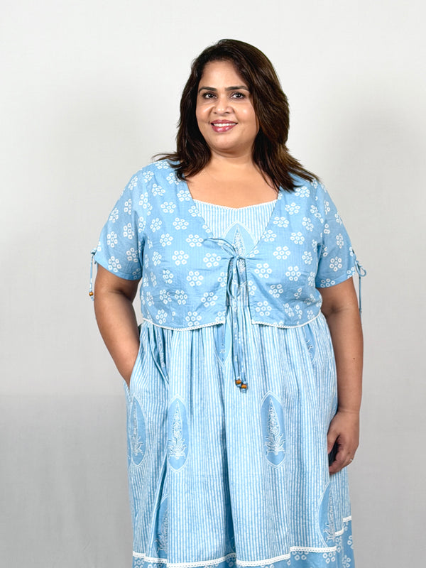 Willow Sky Dress with Shrug