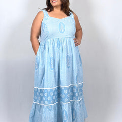 Willow Sky Dress with Shrug