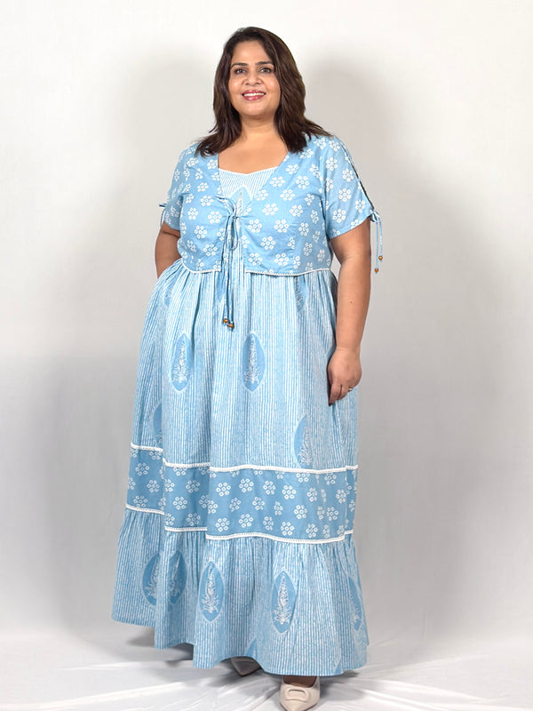 Willow Sky Dress with Shrug