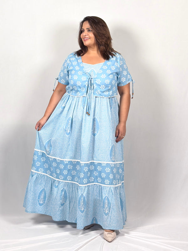 Willow Sky Dress with Shrug