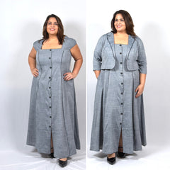 Slate Grace Dress With Jacket